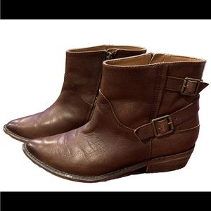 Lucky Brand Womens Caelyn Ankle Boots Size 8 Buckle